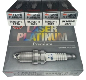 **4 PACK** NGK 2978 BKR6EP-11 Laser Platinum Premium Spark Plug - Picture 1 of 2