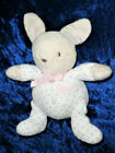 Carters Beige Tan Brown Stuffed Plush Baby Bunny Rabbit Pink White Dot Rattle