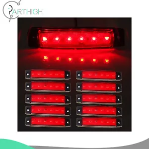 10x Clearance Red Light Side Marker 6Led for Van Truck Trailer Truck 12V - Picture 1 of 7