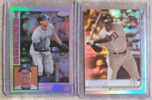 (2) 2019 Topps Chrome Sepia Refractor Aaron Judge #100 84TC New York Yankees Lot - Picture 1 of 2