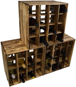 3 x 16er Weinregal geflammt Flaschenregal Weinablage Weinschrank - Bild 1 von 22