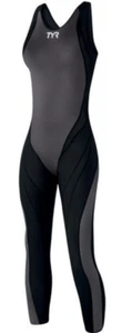 TYR Damen 26L schwarz Tracer A7 Reißverschluss hinten Ganzkörper Badeanzug HERGESTELLT IN DEN USA neu - Bild 1 von 6
