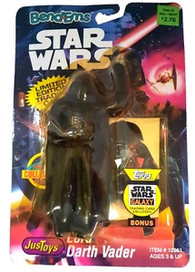 STAR WARS Bend-Ems Darth Vader 5" w/Bonus Limited Ed. Topps Trading Card 1993 - Picture 1 of 15