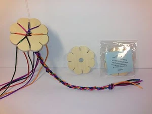 10x Knüpfblume zum knüpfen von Schnüren wie Strickblume Knüpfstern Kita Qualität - Picture 1 of 4