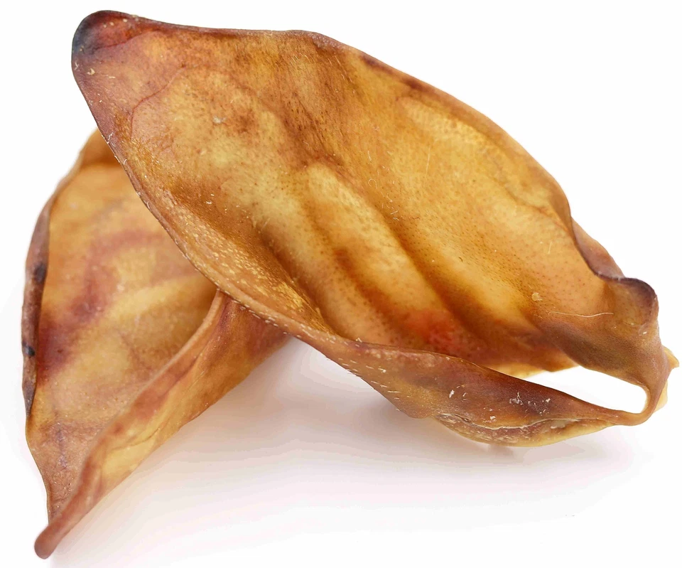Getrocknete Schweineohren für Hunde | Deutsche Herstellung w. Pansen Rinderohr  - Bild 1 von 4