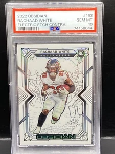 RACHAAD WHITE 2022 PANINI OBSIDIAN ROOKIE (RC) ELECTRIC ETCH CONTRA PSA 10 - Bild 1 von 2