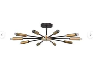 Mid Century PULSAR Sputnik Semi Flush Ceiling Light Lamp 10 light Modern HandMad - Picture 1 of 7
