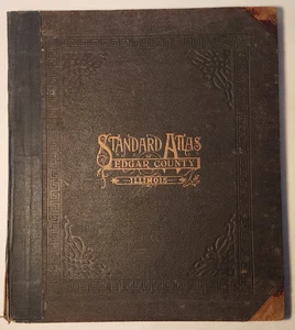 1910 EDGAR COUNTY ILLINOIS ATLAS PLAT BUCH GEO. Google Fotos Karten, Geschichte - Bild 1 von 6