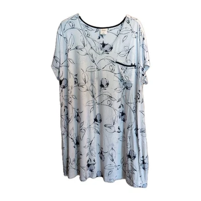 Soma Mujer XXL Blanco/Negro Estampado Floral Camisa para Dormir Vestido de Noche Pijama Foto 1 de 4
