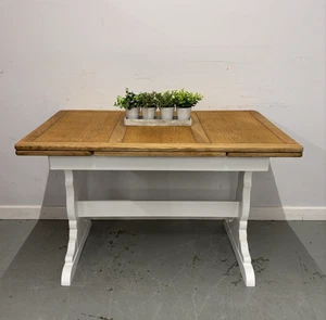 Refinished Ercol Extending Dining Table – Painted Base Ercol Refectory Table - Picture 1 of 11