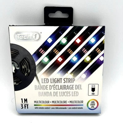 TECH 1 - 3FT/1M  USB MULTICOLOR LED STRIP - NEW Sealed - Image 1 of 3