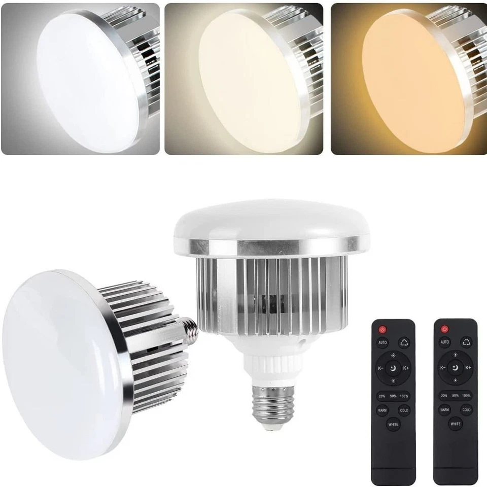 3000K-6500K LED Light Bulb With Remote Control Energy-saving Light  Studio - Image 1 of 4