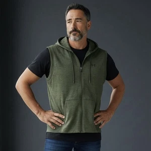 Under Armour Cold Gear grau Reißverschluss Fleece Weste Jacke Herren 3XL Tall - Bild 1 von 7