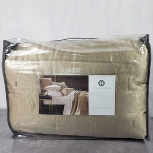 Hotel Collection Glint King Quilted 3 Piece Coverlet Set Gold - Picture 1 of 11