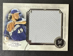 2013 Topps Museum Momentous Material Jumbo Reliquia Yovani Gallardo/50 ***Como Nuevo*** - Imagen 1 de 2