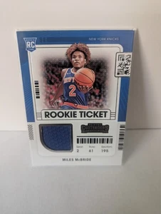 2021-22 Panini Contenders - Rookie Ticket Swatches Miles McBride #RTS-MMC - Picture 1 of 2