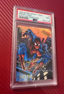 1995 Fleer Ultra Spider-Man - GOLD FOIL SIGNATURE - Spider-Man #1 PSA 9 MINT - Bild 1 von 2