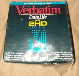 Verbatim MF2HD 3.5-inch Floppy Disks, PC Formatted - 1.44 MB - Sealed Box of 10 - Picture 1 of 4