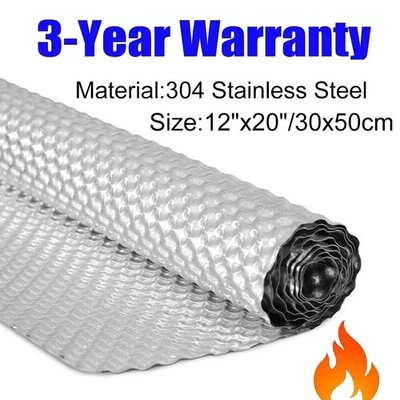 Exhaust Heat Shield Embossed 304 stainless steel Muffler Wrap Barrier USA - Изображение 1 из 4