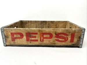 Vintage Pepsi Wooden Bottle Carrier Pepsi Cola Wood Crate Pepsi Rock Island, IL - Picture 1 of 7