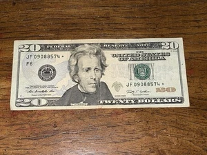Star Note 2009 $20 Twenty Dollars JF09088574* Run Size 3.2 Million - Picture 1 of 11