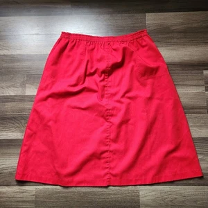 Vintage Casual Officewear Alfred Dunner Size 38 Bright Red Lined Skirt - Picture 1 of 4