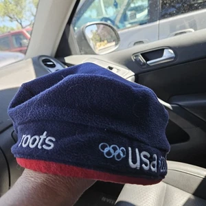 NEW Tags 2002 Salt Lake Winter Olympics Beret USA Navy Blue Roots cap hat - Picture 1 of 9