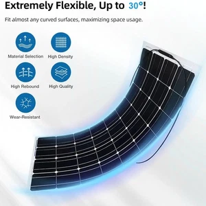 100w 18V Mono Semi-flexible Solar Panel Kit for RV/Car battery/Home - Picture 1 of 6