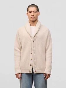 BEGG X CO Herren Gr. 40 Yacht Cashmere Strickjacke Hafer Melange 100% Kaschmir - Bild 1 von 10