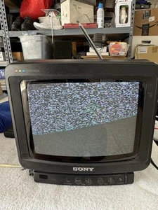Sony Trinitron 8" Color TV Model KV-8AD10 Retro REMOTE / Tested Working Black - Picture 1 of 16
