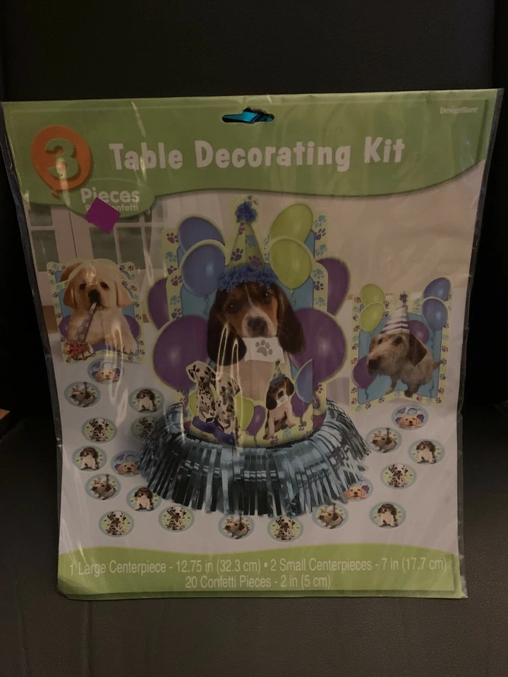 PUPPY PARTY TABLE DECORATING KIT New - Image 1 of 1