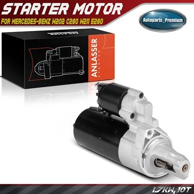 Starter Motor for Mercedes-Benz W202 C280 W211 E280 W220 S320 1.7kW 12V CW 10T - Image 1 of 4