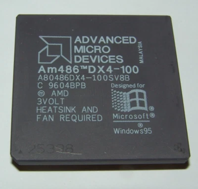 AMD 486 DX4-100 SV8B 100Mhz 486 Socket 2 / 3 CPU - Bild 1 von 2