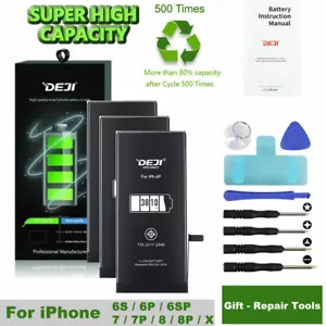 For iPhone X 8 PLUS 8 7 PLUS 7 6S 6 PLUS OEM Internal Li-ion Battery Replacement - Picture 1 of 98