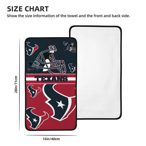 Houston Texans Coral Velvet Towel 16x28in Soft Travel Towels Helmet Style Cover