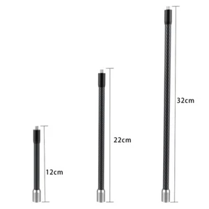 12/ 22/32CM Selfie Stick Monopod Carbon Fiber Extension Rod For Action Camera - Picture 1 of 8