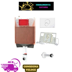 Cassetta scarico wc incasso Kariba Monolith 9.0 con placca comando Fidia bianca - Foto 1 di 3