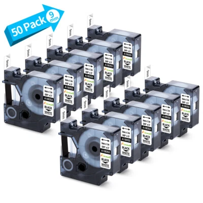 LABLEKINGDOM 30PK Heat Shrink Tube 18053 9mm Label Tape 3/8"x5' For Dymo Rhino 4200 5000 5200