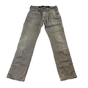 Armani Mens Jeans Slim Straight W29 L30 Light Grey Stretch Zip Fly Low Waist - Picture 1 of 12