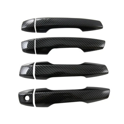 Protector de fibra de carbono para manija lateral de puerta para Mitsubishi Outlander 2022-2024 Foto 1 de 4