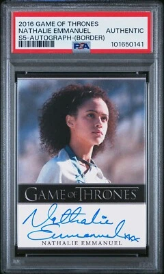 2016 GAME OF THRONES NATHALIE EMMANUEL RITTENHOUSE AUTO AUTOGRAPH S5 PSA AUTH - Image 1 of 2