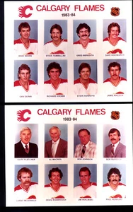 2 - 8 x 10 Calgary Flames Team Issued Glossy team photos 1983-84 - Picture 1 of 1