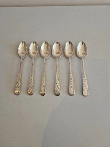 set of 6 antique silver plated teaspoons - Picture 1 of 6