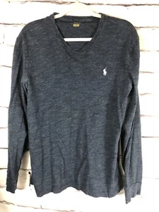 Polo Ralph Lauren Herren Größe M meliert blau weiß Pony Langarm Hemd - Bild 1 von 9