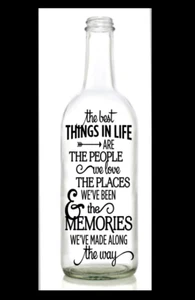 Vinyl Decal Sticker for Wine bottle diy the best things in life are the people - Picture 1 of 1