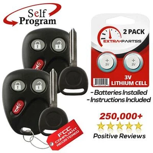 2 New Replacement for LHJ011 Keyless Entry Remote Fob Transmitter + Ignition Key - Picture 1 of 7