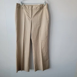 ann taylor loft high waist julin flare tan leg size 14 - Picture 1 of 8