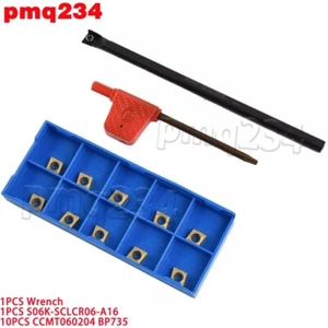 1P S06K-SCLCR06-A16 Lathe Boring Bar Tunring Tool Holder +10PCS CCMT060204 BP735 - Picture 1 of 5