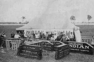 Indian WIGWAM motorcycle tent 1911 Federation of American Motorcyclists races - Picture 1 of 1
