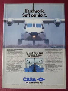 6/1984 PUB AVION CASA C-212 SPANISH AIRCRAFT FLUGZEUG ORIGINAL AD - Picture 1 of 1